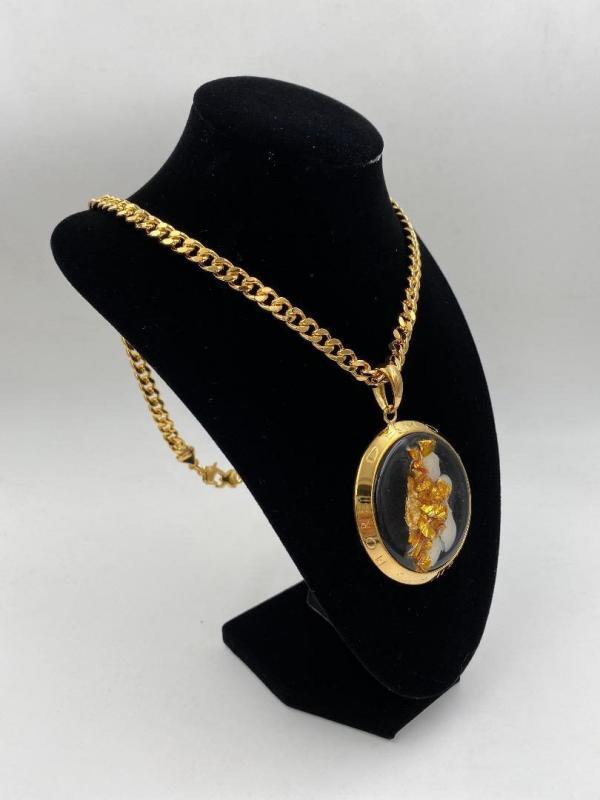 Collana in ottone anallergico, colore oro