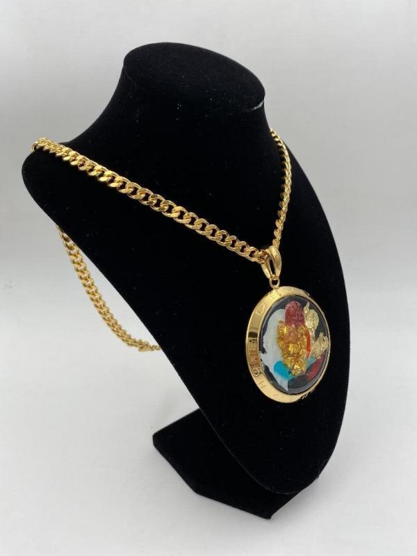 Collana in ottone anallergico, colore oro