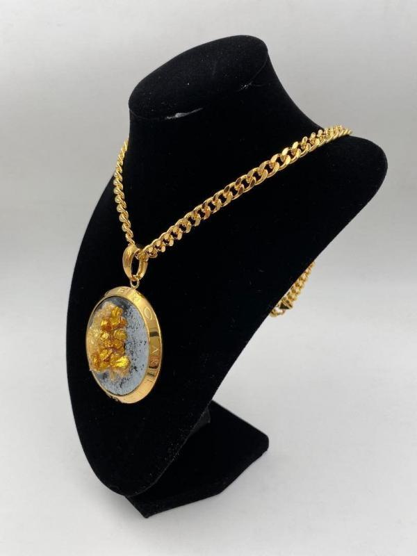 Collana in ottone anallergico, colore oro