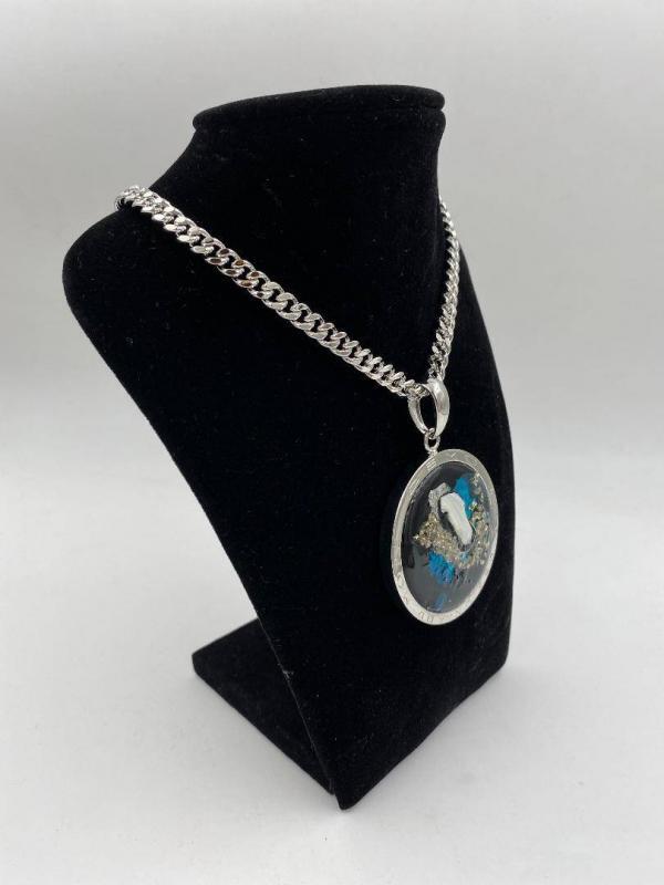 Collana in ottone anallergico, colore argento