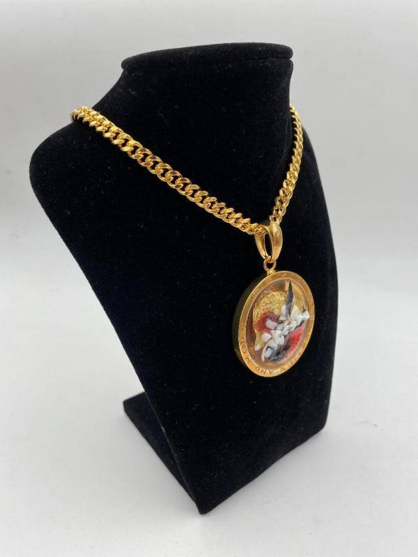 Collana in ottone anallergico, colore oro