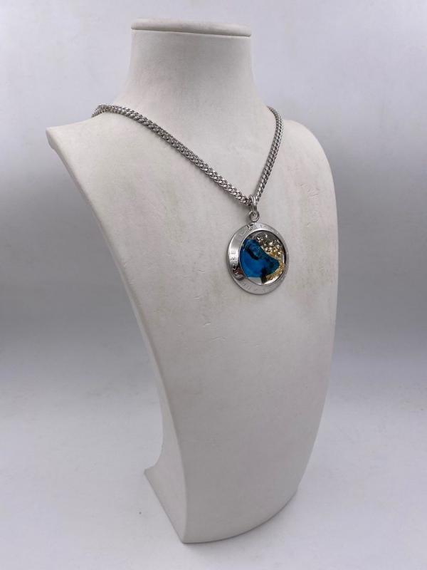 Collana in ottone anallergico, colore argento