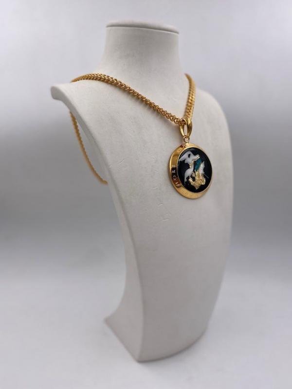 Collana in ottone anallergico, colore oro