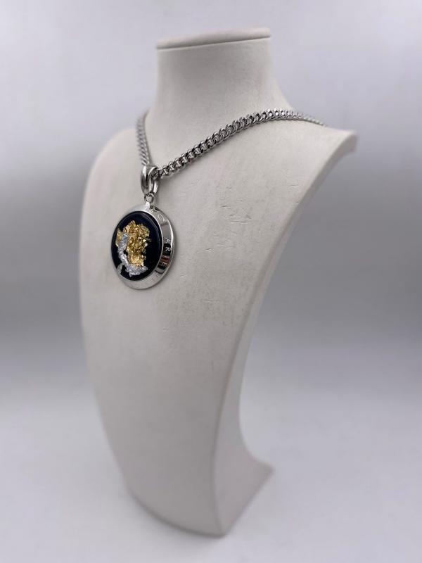 Collana in ottone anallergico, colore argento