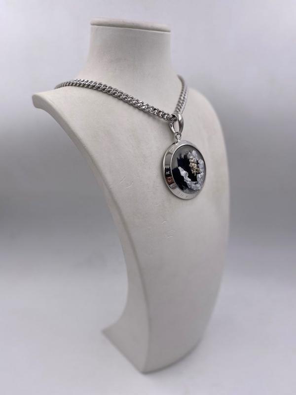 Collana in ottone anallergico, colore argento