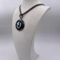 Collana in ottone anallergico, colore nero fumé