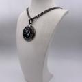 Collana in ottone anallergico, colore nero fumé