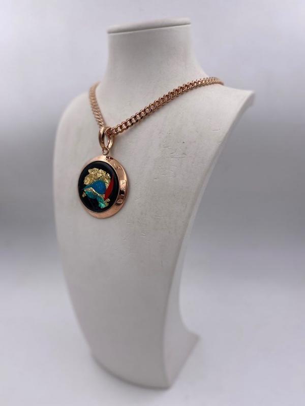 Collana in ottone anallergico, colore oro rosé