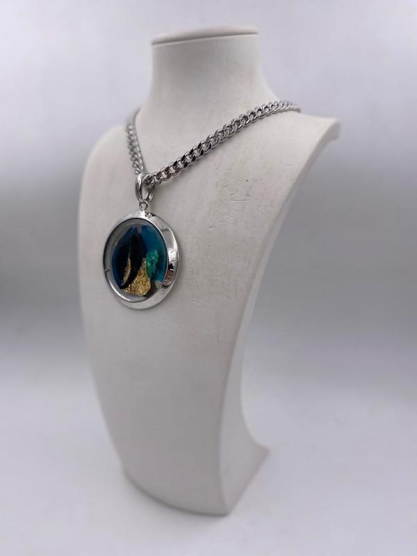 Collana in ottone anallergico, colore argento