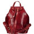 Zaino in Vera Pelle, colore rosso