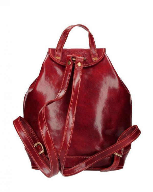 Zaino in Vera Pelle, colore rosso