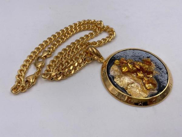 Collana in ottone anallergico, colore oro