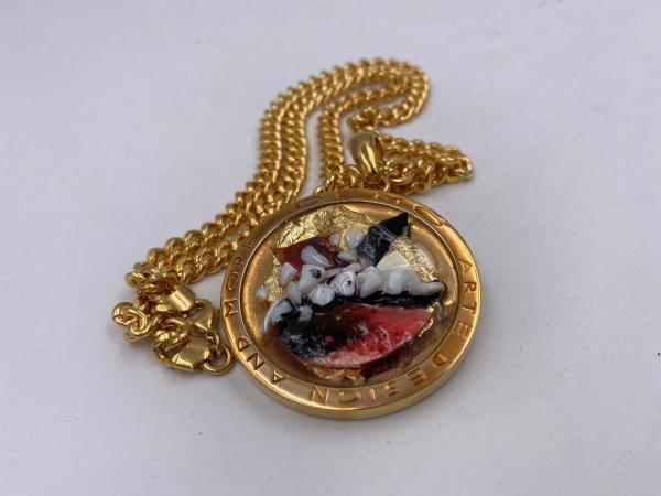Collana in ottone anallergico, colore oro