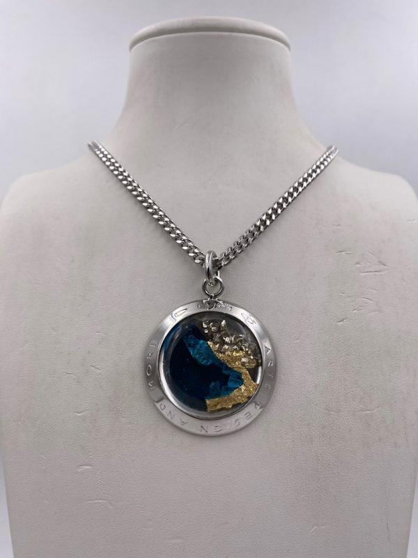Collana in ottone anallergico, colore argento