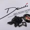 Collana in ottone anallergico, colore nero fumé