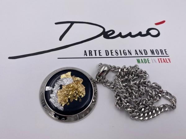 Collana in ottone anallergico, colore argento