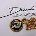 Collana in ottone anallergico, colore oro