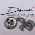 Collana in ottone anallergico, colore argento