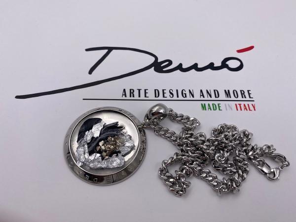 Collana in ottone anallergico, colore argento
