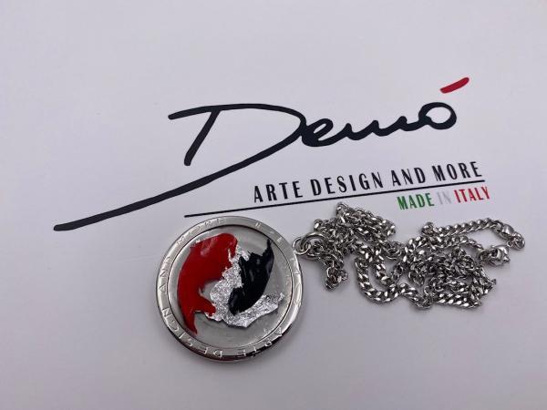 Collana in ottone anallergico, colore argento
