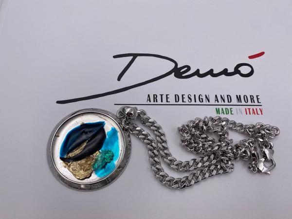 Collana in ottone anallergico, colore argento