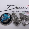 Collana in ottone anallergico, colore argento