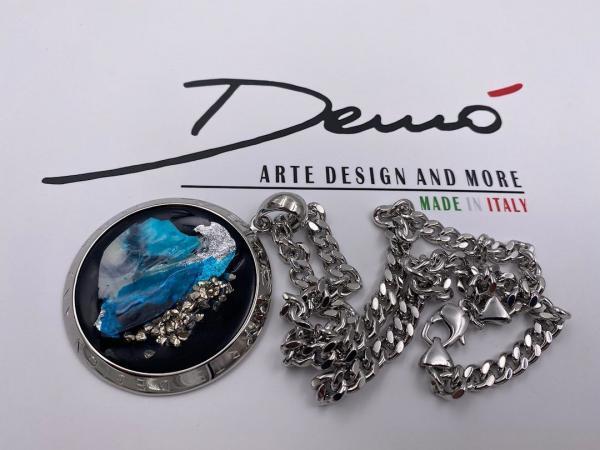 Collana in ottone anallergico, colore argento