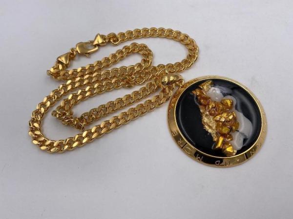 Collana in ottone anallergico, colore oro