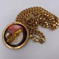 Collana in ottone anallergico, colore oro