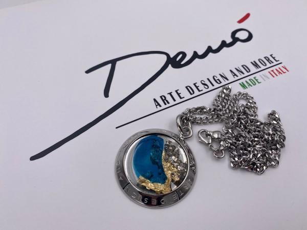 Collana in ottone anallergico, colore argento