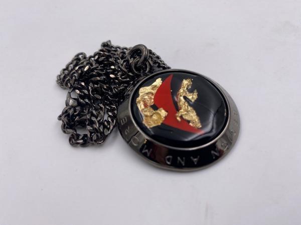 Collana in ottone anallergico, colore nero fumé