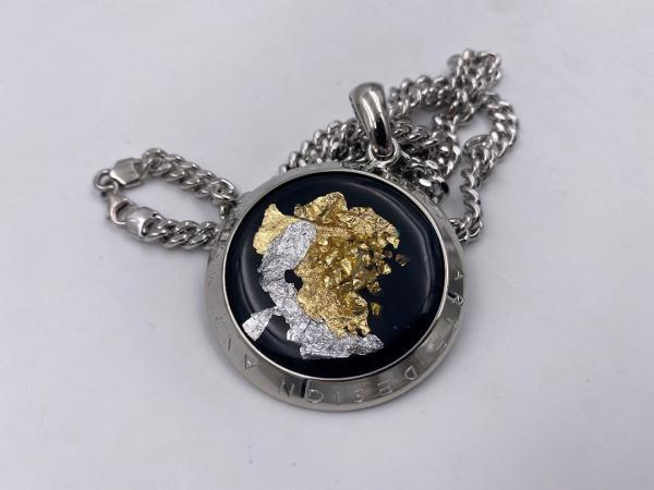 Collana in ottone anallergico, colore argento