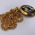 Collana in ottone anallergico, colore oro