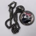 Collana in ottone anallergico, colore nero fumé