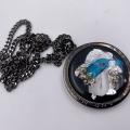 Collana in ottone anallergico, colore nero fumé
