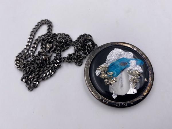 Collana in ottone anallergico, colore nero fumé