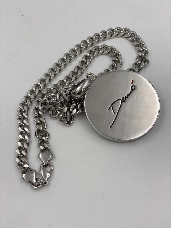 Collana in ottone anallergico, colore argento