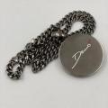 Collana in ottone anallergico, colore nero fumé