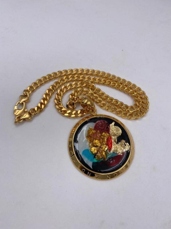 Collana in ottone anallergico, colore oro