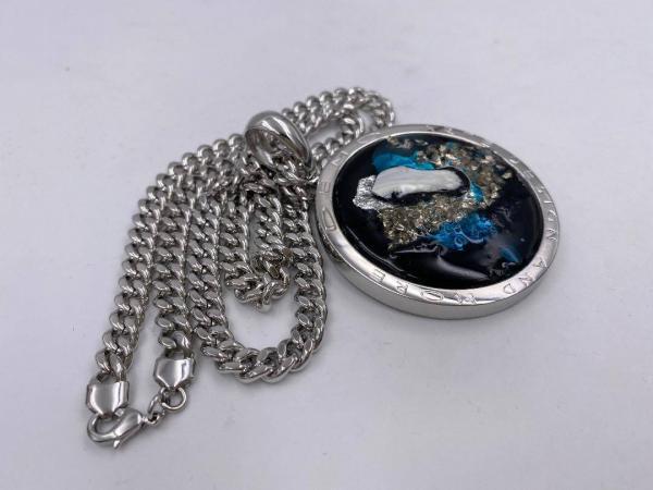 Collana in ottone anallergico, colore argento