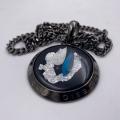 Collana in ottone anallergico, colore nero fumé