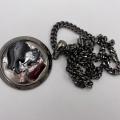 Collana in ottone anallergico, colore nero fumé