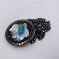 Collana in ottone anallergico, colore nero fumé