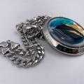 Collana in ottone anallergico, colore argento