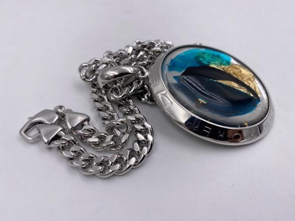 Collana in ottone anallergico, colore argento