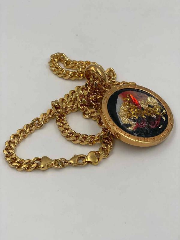 Collana in ottone anallergico, colore oro