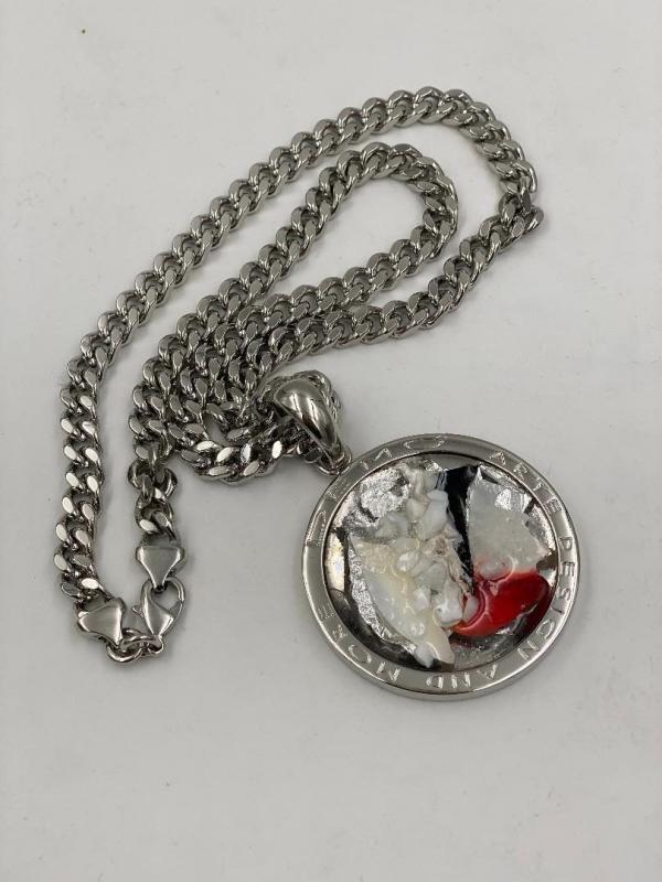 Collana in ottone anallergico, colore argento
