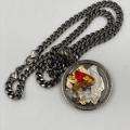 Collana in ottone anallergico, colore nero fumé