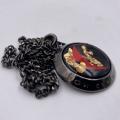 Collana in ottone anallergico, colore nero fumé