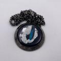 Collana in ottone anallergico, colore nero fumé